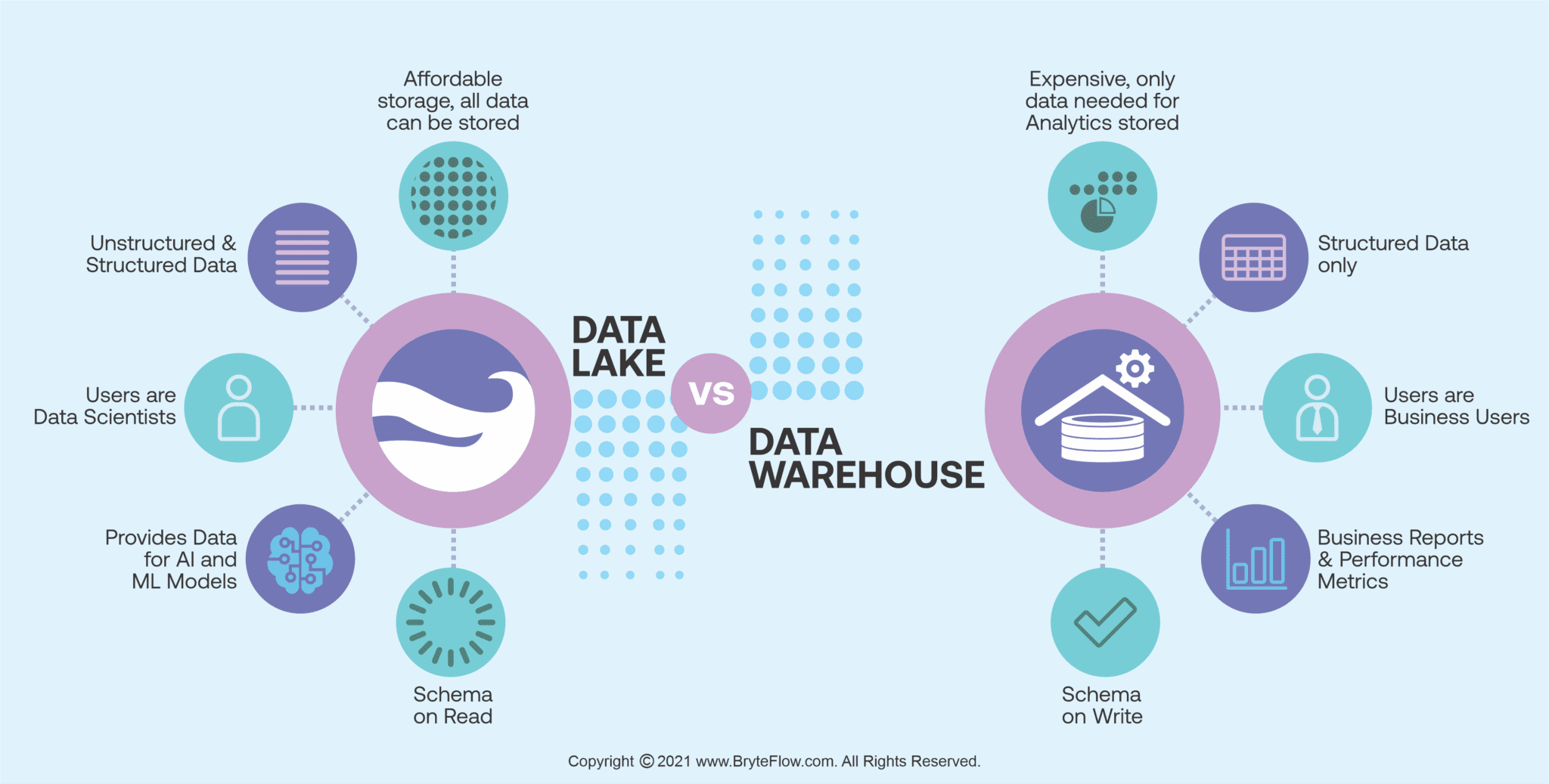 data lake vs data warehouse - Users